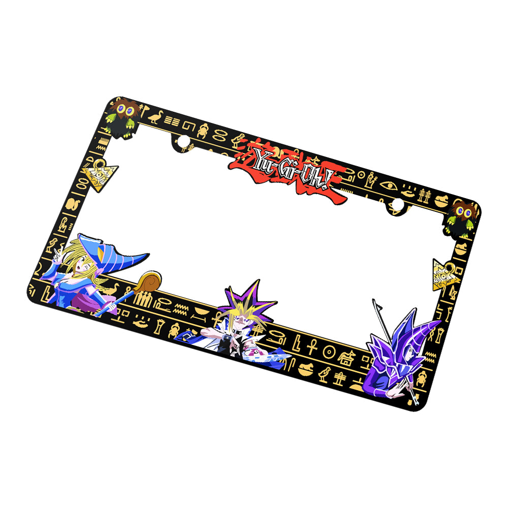 Brand New Universal 1PCS Anime Yu-Gi-Oh ABS Plastic Black License Plate Frame