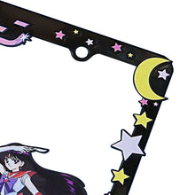 Load image into Gallery viewer, Brand New Universal 2PCS Anime Sailor Moon ABS Plastic Black License Plate Frame