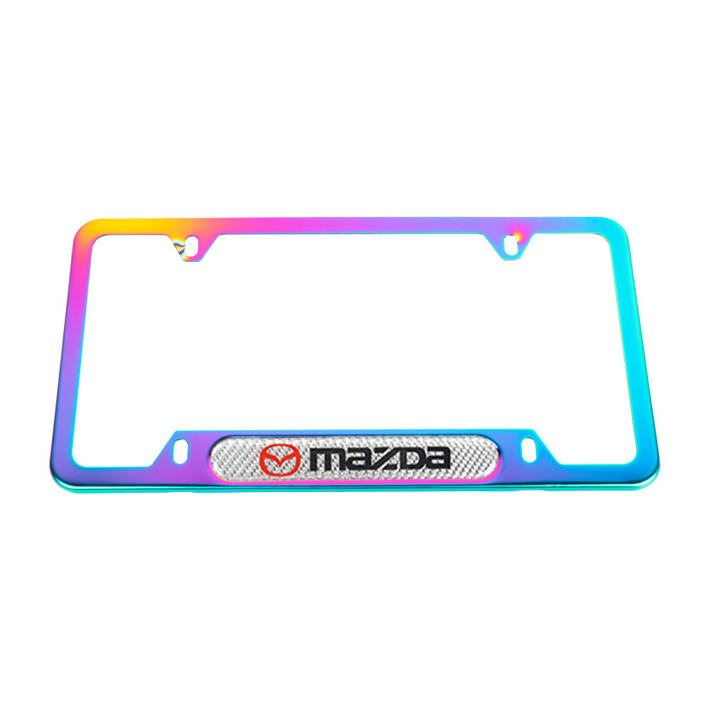 Brand New Universal 1PCS Mazda Neo Chrome Metal License Plate Frame