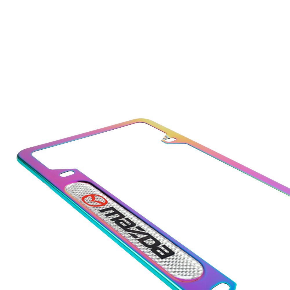 Brand New Universal 1PCS Mazda Neo Chrome Metal License Plate Frame