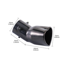 Load image into Gallery viewer, Brand New Universal Gunmetal Single Heart Shaped Stainless Steel Car Exhaust Pipe Muffler Tip Trim Bend Curve