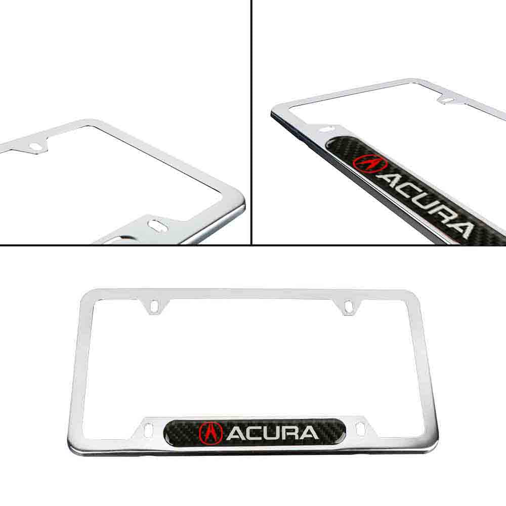 Brand New Universal 1PCS ACURA Chrome Metal License Plate Frame