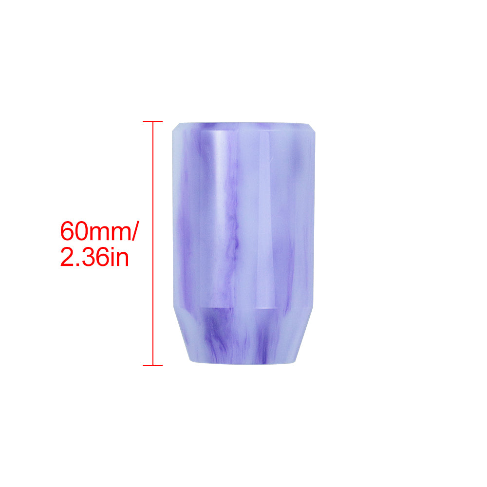 Brand New JDM Universal Purple 6CM Marble Style Stick Manual Gear Shift Knob Shifter M8 M10 M12