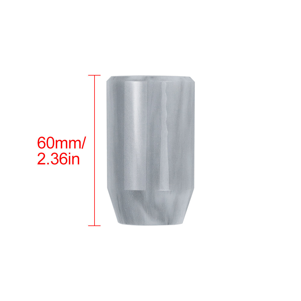 Brand New JDM Universal Grey 6CM Marble Style Stick Manual Gear Shift Knob Shifter M8 M10 M12