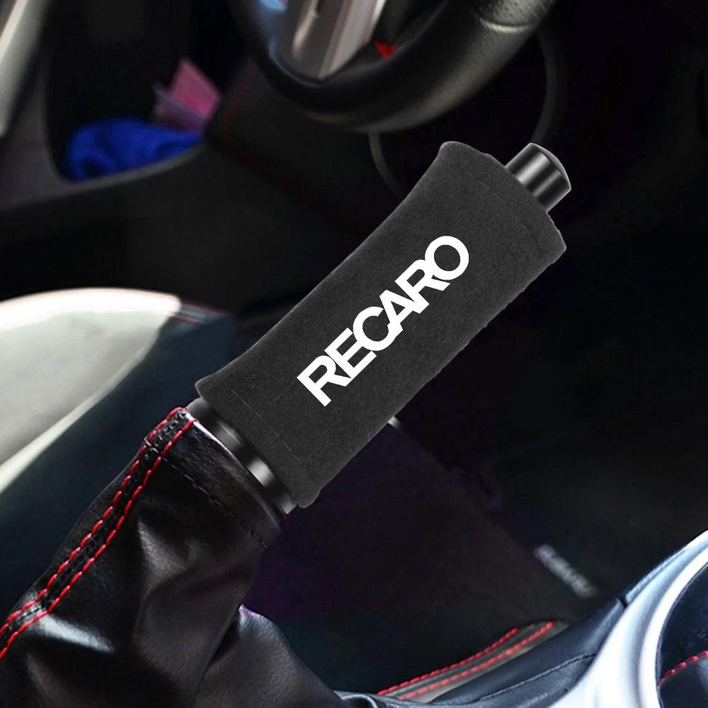 BRAND NEW UNIVERSAL JDM Recaro Black Suede Car Handbrake Handle Cover Handle Racing