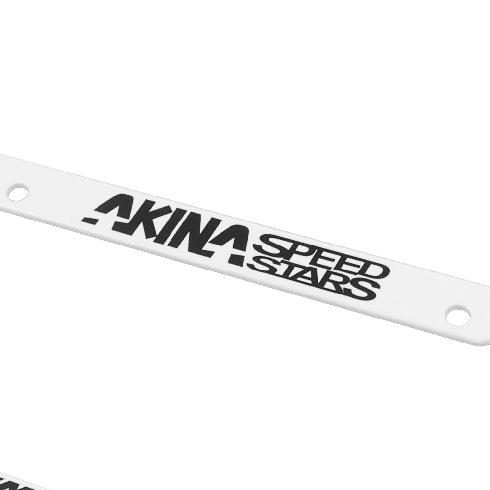 Brand New Universal 1PCS JDM INITIAL D AKINA SPEEDSTAR ABS Plastic White License Plate Frame