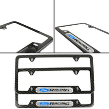 Load image into Gallery viewer, Brand New Universal 2PCS Ford Racing Carbon Fiber Look Metal License Plate Frame