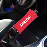 BRAND NEW UNIVERSAL JDM Bride Red Suede Car Handbrake Handle Cover Handle Racing