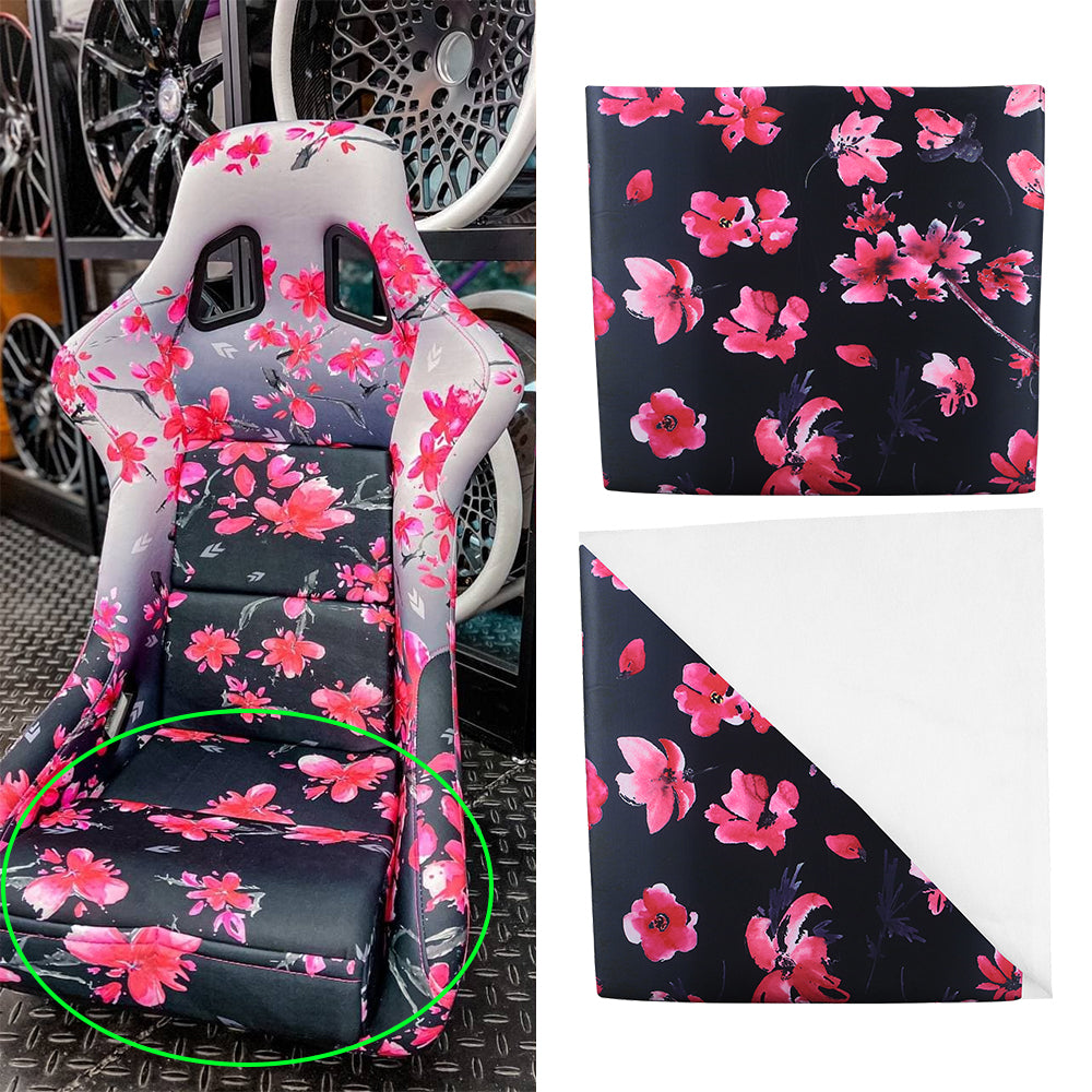 BRAND NEW FULL JDM SAKURA FLOWER BLOSSOM Fabric Cloth For Car Seat Panel Armrest Decoration 1M×1.62M