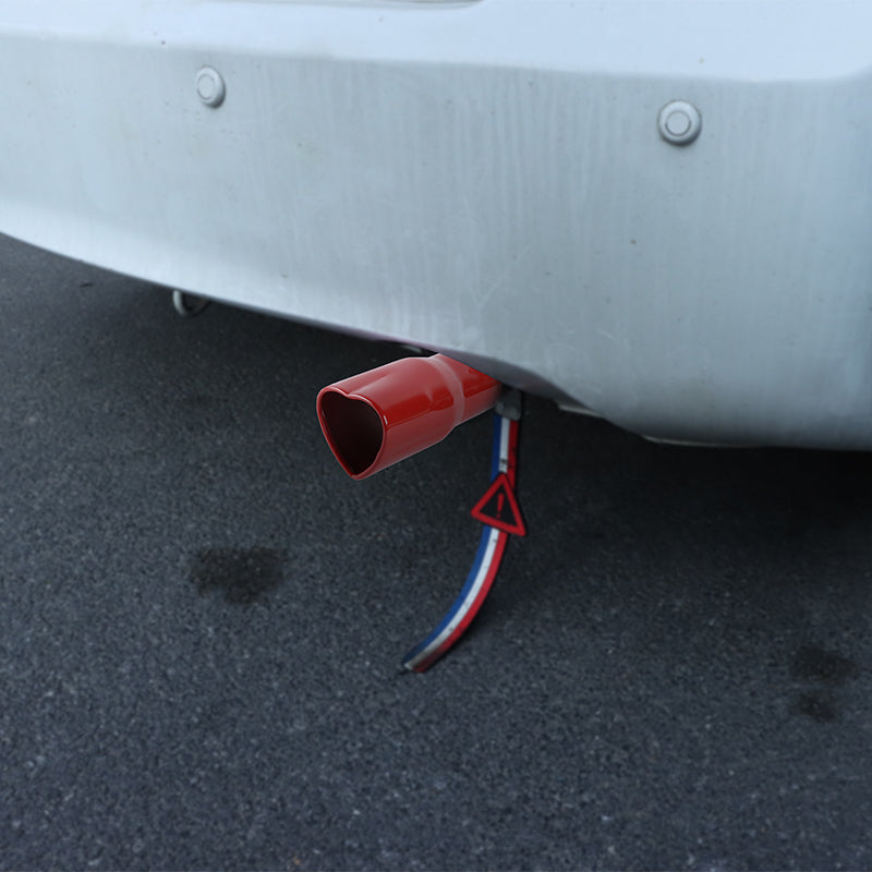 Brand New Universal Red Heart Shaped Stainless Steel Car Exhaust Pipe Muffler Tip Trim Staight