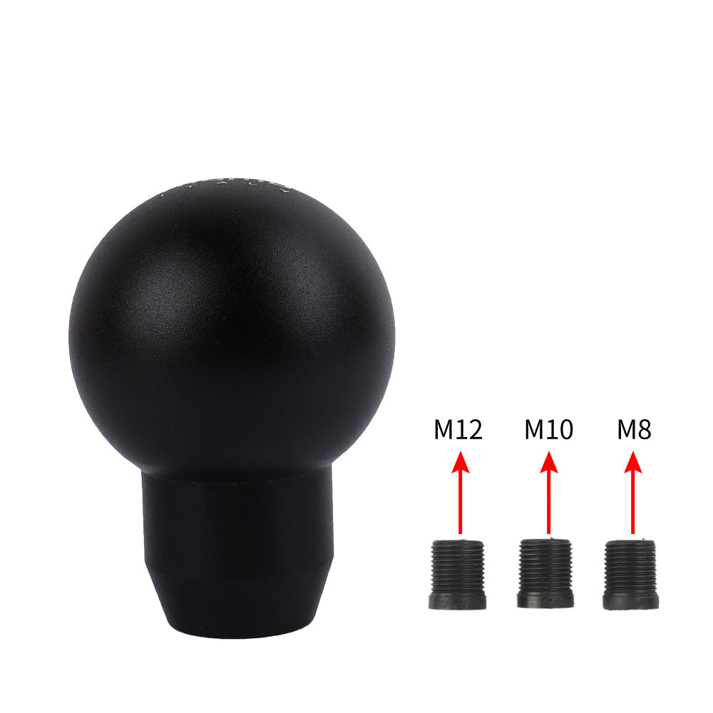 BRAND NEW UNIVERSAL MOMO Racing Universal Black Aluminum Round Shift Knob Lever Knob M8 M10 M12