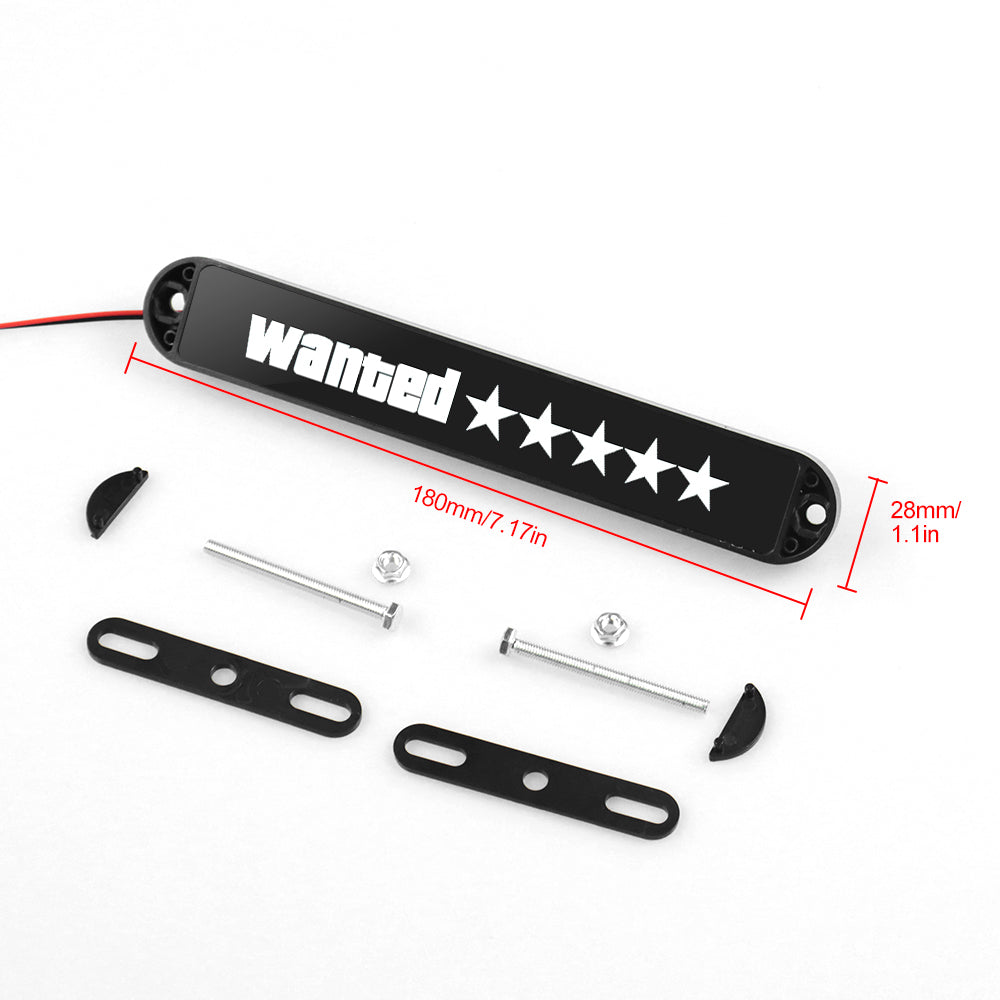 BRAND NEW 1PCS 5 STAR WANTED NEW LED LIGHT CAR FRONT GRILLE BADGE ILLUMINATED DECAL STICKER