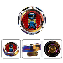 Load image into Gallery viewer, Brand New Jdm Spoon Sports Racer Burnt Blue Engine Oil Cap With Real Carbon Fiber Spoon Racer Sticker Emblem For Honda / Acura