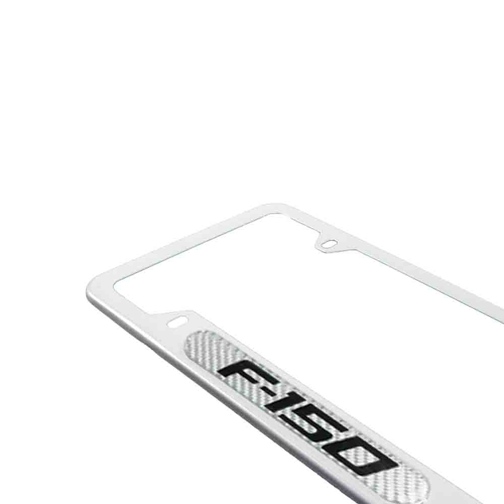 Brand New Universal 1PCS F-150 Silver Metal License Plate Frame