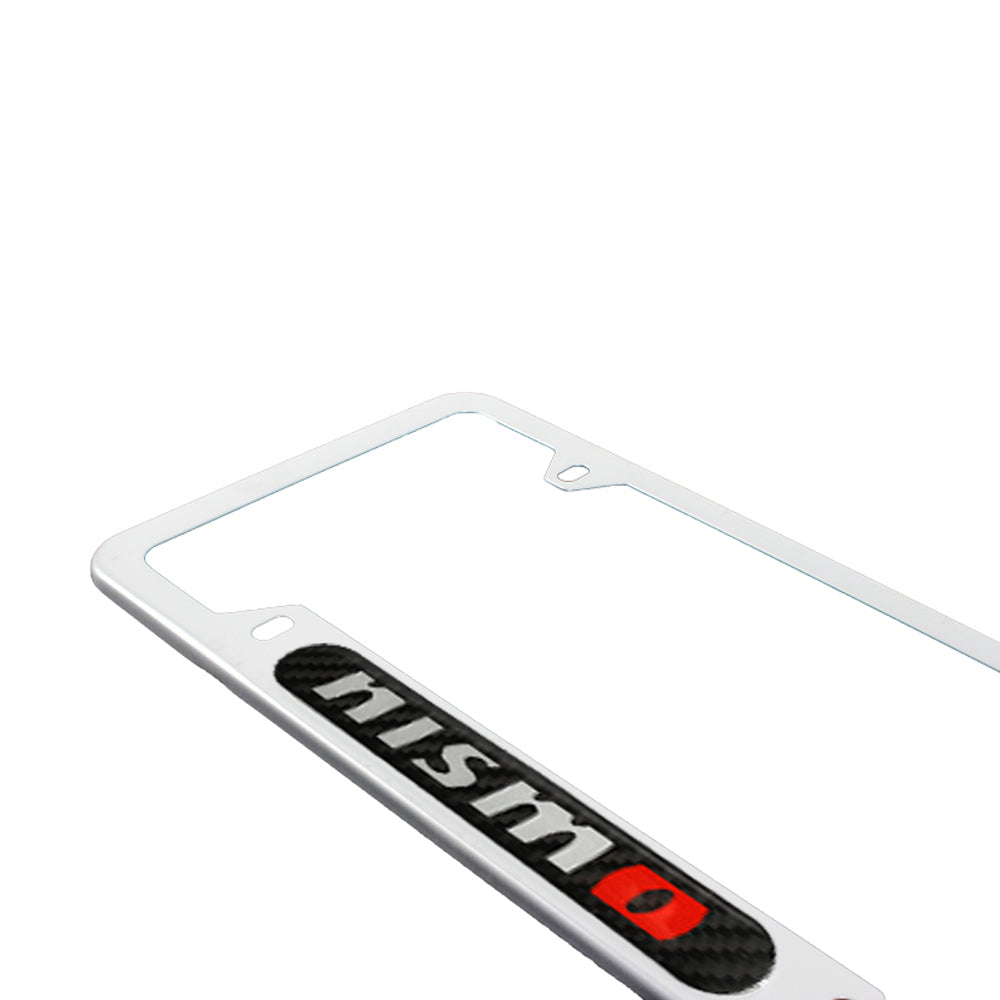 Brand New Universal 1PCS NISMO Silver Metal License Plate Frame