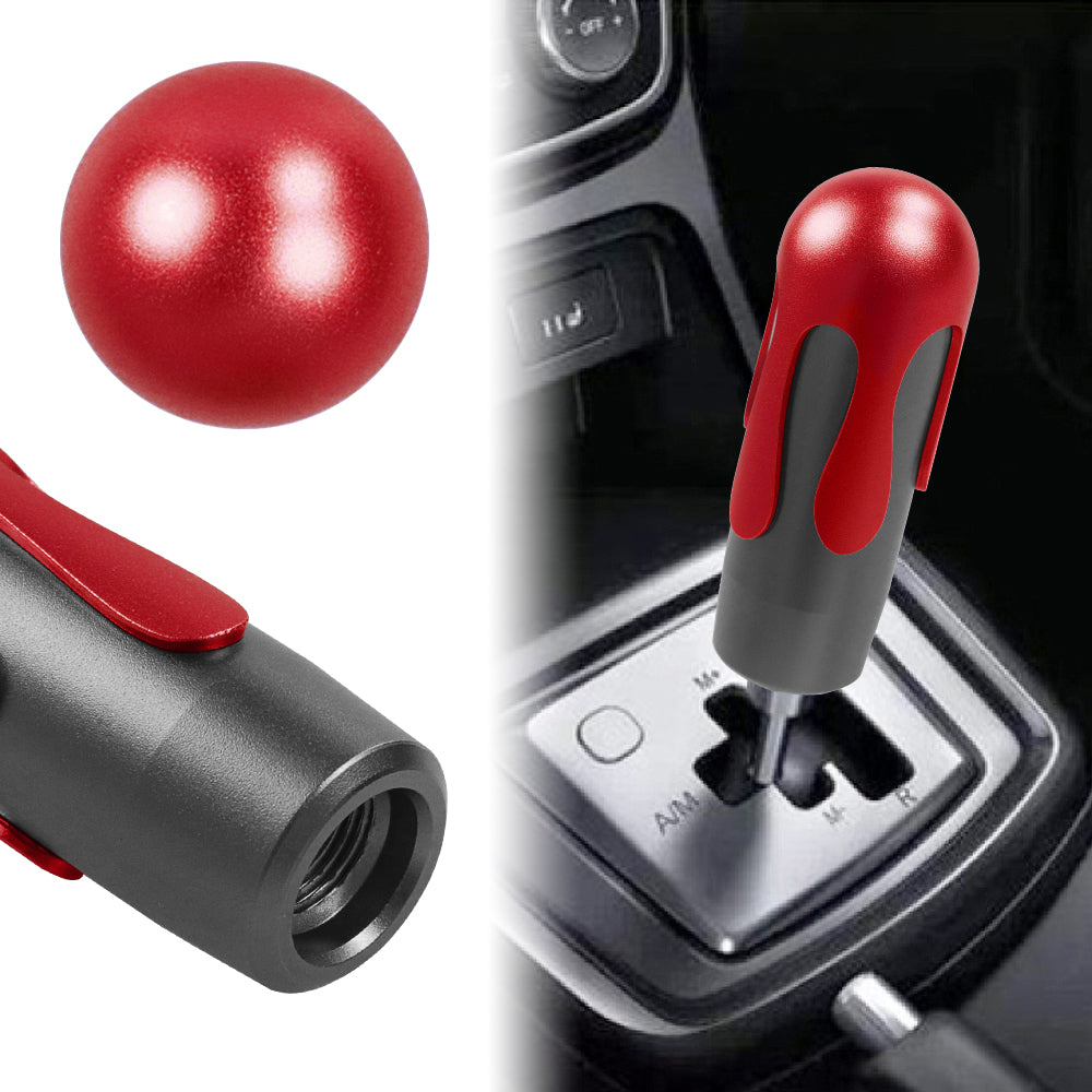 Brand New Universal Ice Cream Aluminum Black Red Manual Car Gear Shift Knob Stick Shifter M8 M10 M12