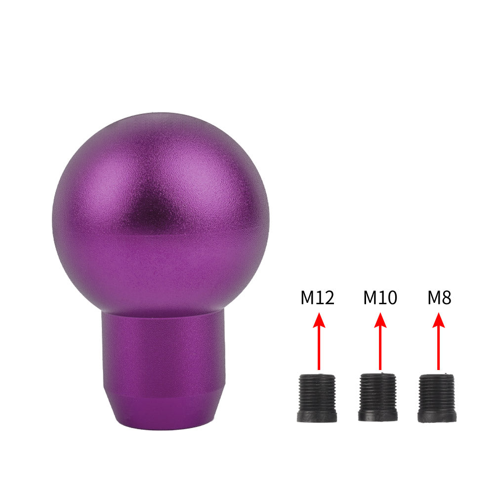 BRAND NEW UNIVERSAL MOMO Racing Universal Purple Aluminum Round Shift Knob Lever Knob M8 M10 M12