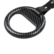 Load image into Gallery viewer, Brand New Universal Carbon Fiber Round Black Strap JDM TSURIKAWA Ring Subway Train Bus Handle Strap Charm Drift