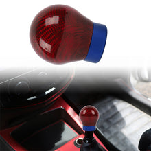 Load image into Gallery viewer, Brand New Universal Real Carbon Fiber Red Round Ball Manual Car Racing Gear Shift Knob Shifter M12 M10 M8