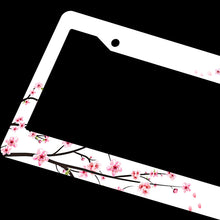 Load image into Gallery viewer, Brand New Universal 1PCS Sakura JDM Flower ABS Plastic White License Plate Frame