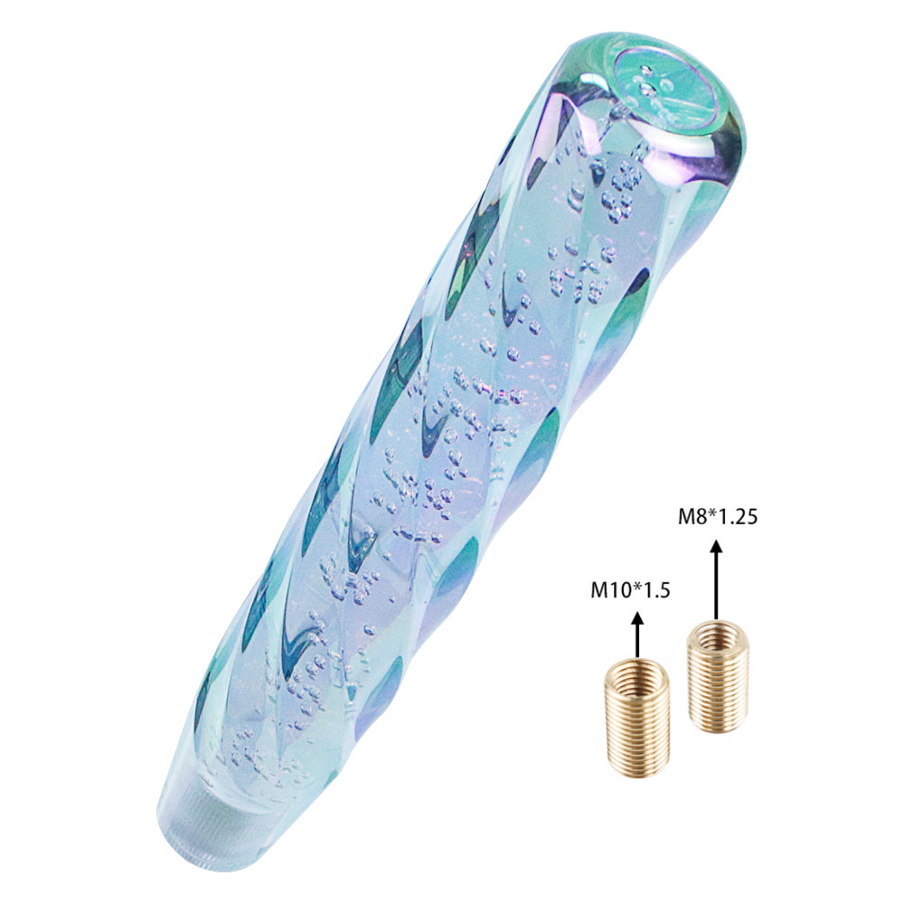 Brand New Universal 30CM VIP 300mm Transparent Manual Neo Chrome Twist Crystal Bubble Racing Gear Shift Knob