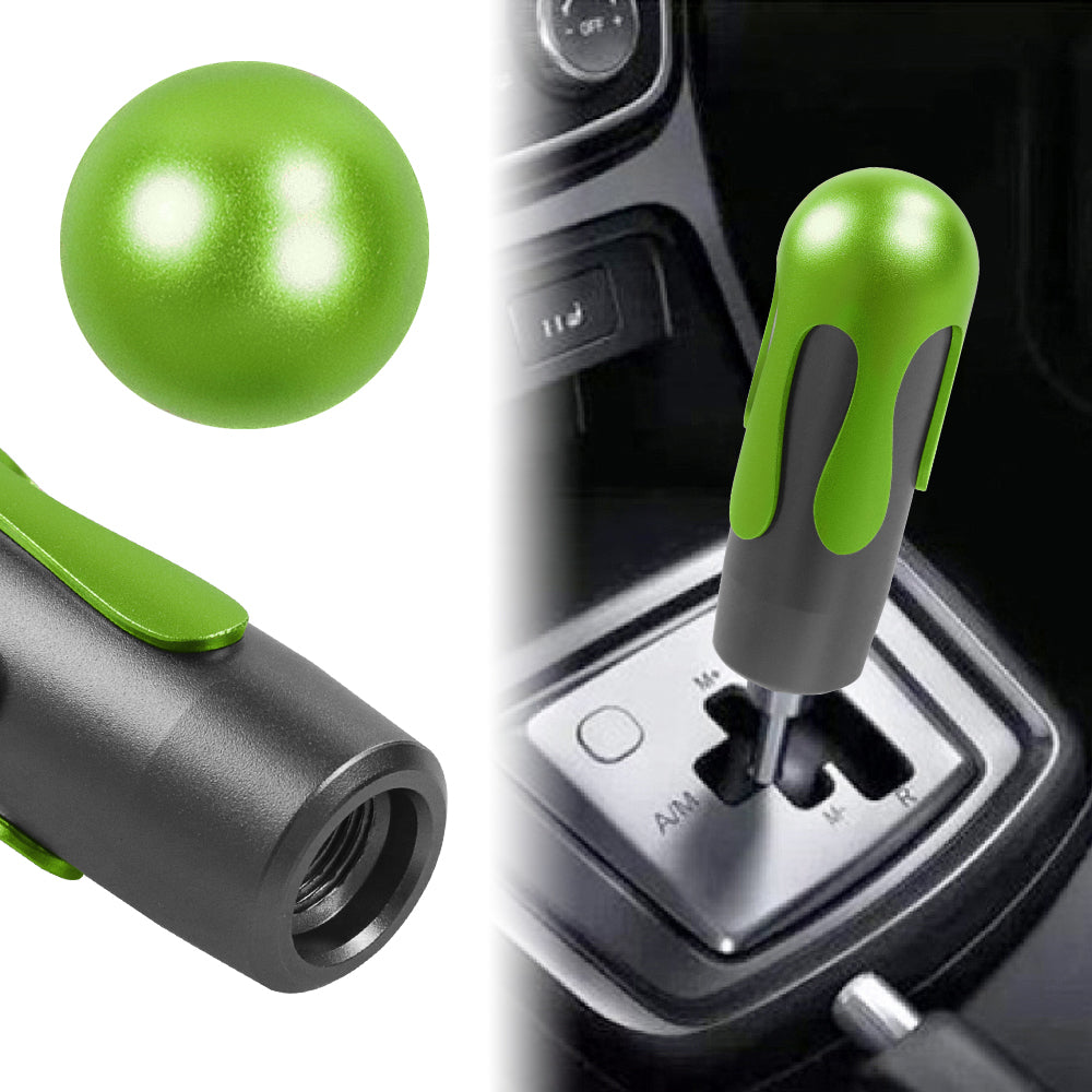 Brand New Universal Ice Cream Aluminum Black Green Manual Car Gear Shift Knob Stick Shifter M8 M10 M12