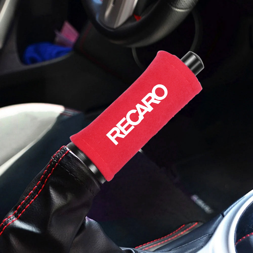 BRAND NEW UNIVERSAL JDM Recaro Red Suede Car Handbrake Handle Cover Handle Racing