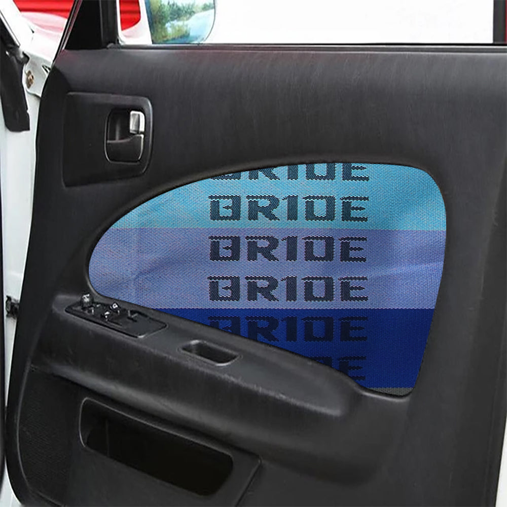 BRAND NEW Full Blue Rainbow JDM Bride Fabric Cloth For Car Seat Panel Armrest Decoration 1M×1.6M