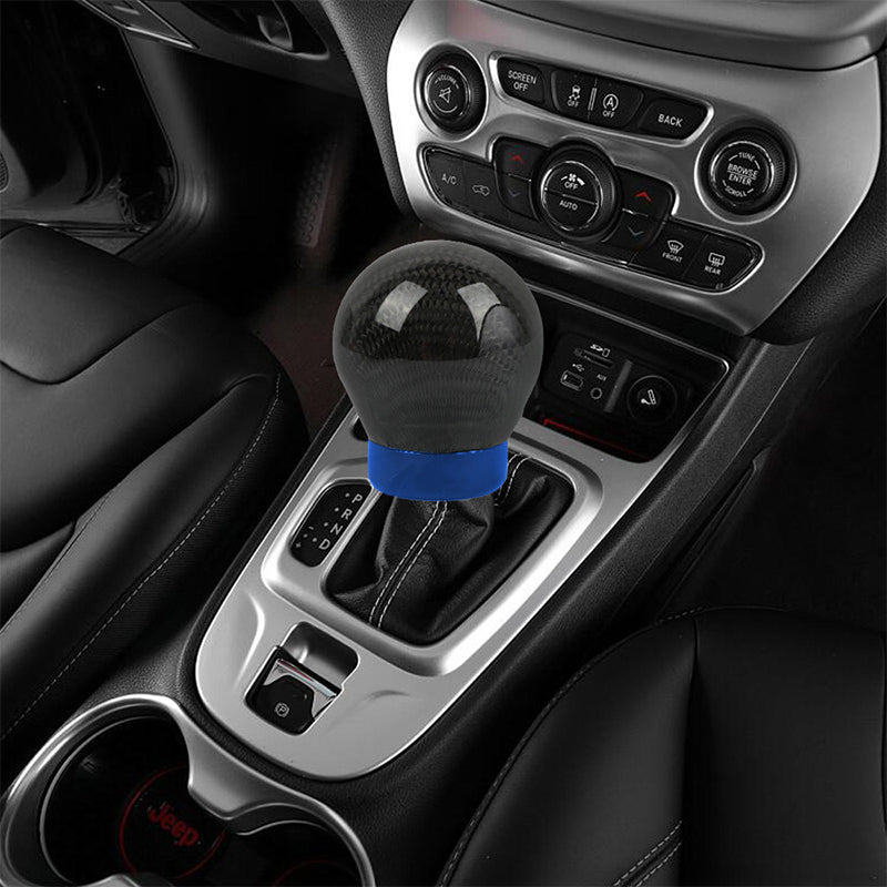 Brand New Universal Real Carbon Fiber Black Round Ball Manual Car Racing Gear Shift Knob Shifter M12 M10 M8