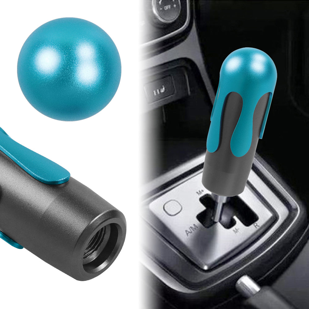 Brand New Universal Ice Cream Aluminum Black Blue Manual Car Gear Shift Knob Stick Shifter M8 M10 M12