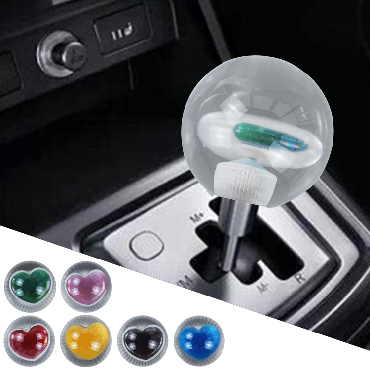 Brand New Universal Round Ball Heart Green Crystal Clear Manual Gear Shift Knob Shifter M8 M10 M12