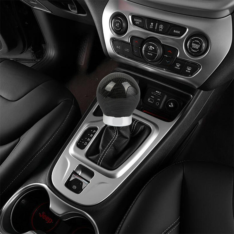 Brand New Universal Real Carbon Fiber Black Round Ball Manual Car Racing Gear Shift Knob Shifter M12 M10 M8