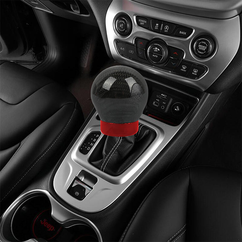 Brand New Universal Real Carbon Fiber Black Round Ball Manual Car Racing Gear Shift Knob Shifter M12 M10 M8