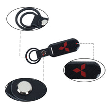 Load image into Gallery viewer, Brand New Universal 100% Real Carbon Fiber Keychain Key Ring For Mitsubishi