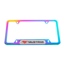 Load image into Gallery viewer, Brand New Universal 1PCS Mustang Neo Chrome Metal License Plate Frame