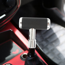 Load image into Gallery viewer, BRAND NEW MOMO SILVER Aircraft Joystick Aluminum Leather Car Gear Shift Knob Shifter Lever Head M8 M10 M12