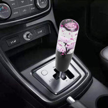 Load image into Gallery viewer, Brand New Universal 150mm Sakura Light Pink Glitter Rose Flowers Manual Car Gear Stick Shift Knob M8 M10 M12