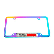 Load image into Gallery viewer, Brand New Universal 1PCS 5.0L COYOTE V8 Neo Chrome Metal License Plate Frame