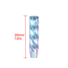 Load image into Gallery viewer, Brand New Universal 20CM VIP 200mm Transparent Manual Neo Chrome Twist Crystal Bubble Racing Gear Shift Knob