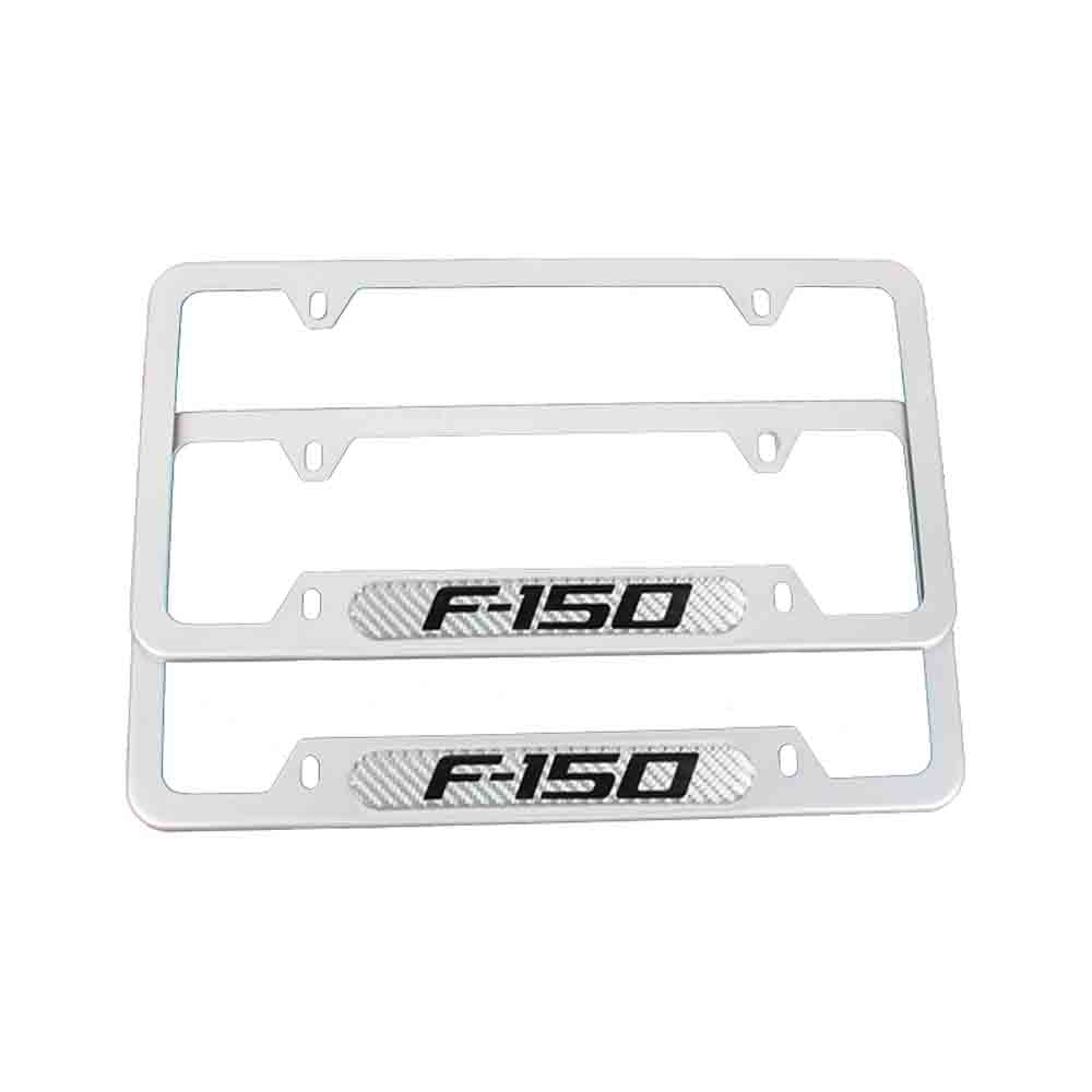 Brand New Universal 1PCS F-150 Silver Metal License Plate Frame