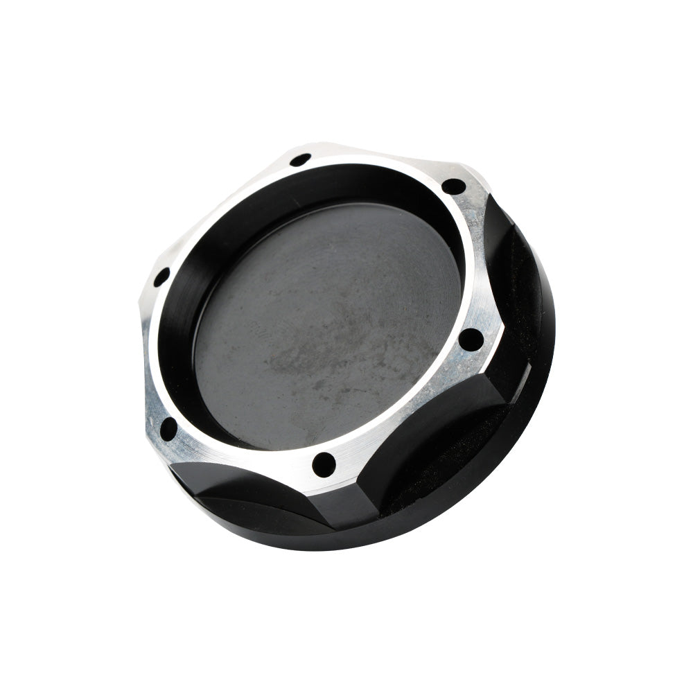 Brand New Honda / Acura Black Engine Oil Cap With Real Carbon Fiber Black Mugen Racer Sticker Emblem