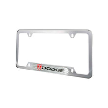 Load image into Gallery viewer, Brand New Universal 2PCS DODGE Chrome Metal License Plate Frame