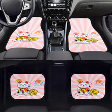 Load image into Gallery viewer, Brand New 4PCS UNIVERSAL LUCKY FORTUNE CAT Fabric Car Floor Mats Interior Carpets