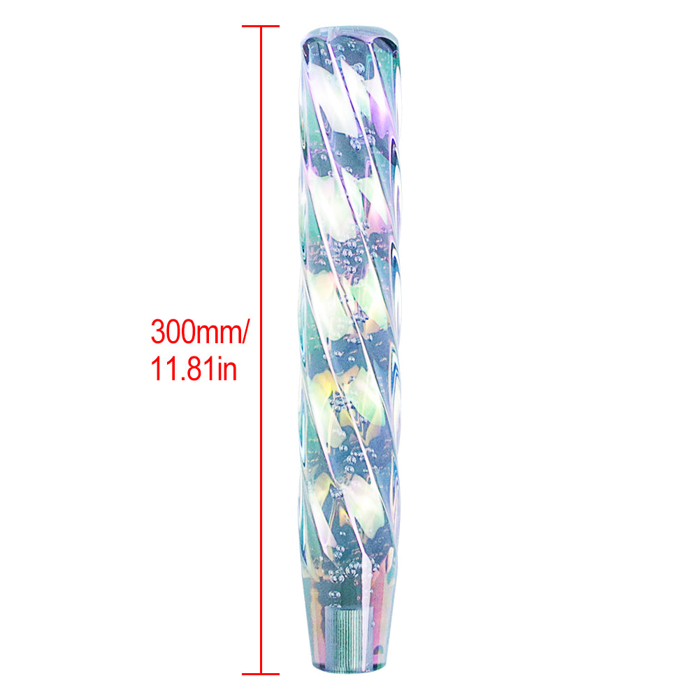 Brand New Universal 30CM VIP 300mm Transparent Manual Neo Chrome Twist Crystal Bubble Racing Gear Shift Knob