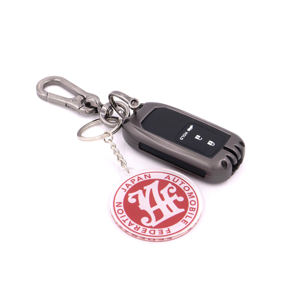 BRAND NEW RED JAF JAPAN AUTOMOBILE FEDERATION KEYCHAIN JDM Racing Car Styling Keychain Drift Key Phone Holder