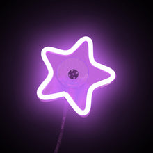 Load image into Gallery viewer, BRAND NEW UNIVERSAL STAR SHAPED PURPLE LED Neon Flash Light Car Window Glow Electric Remote Control Lamp