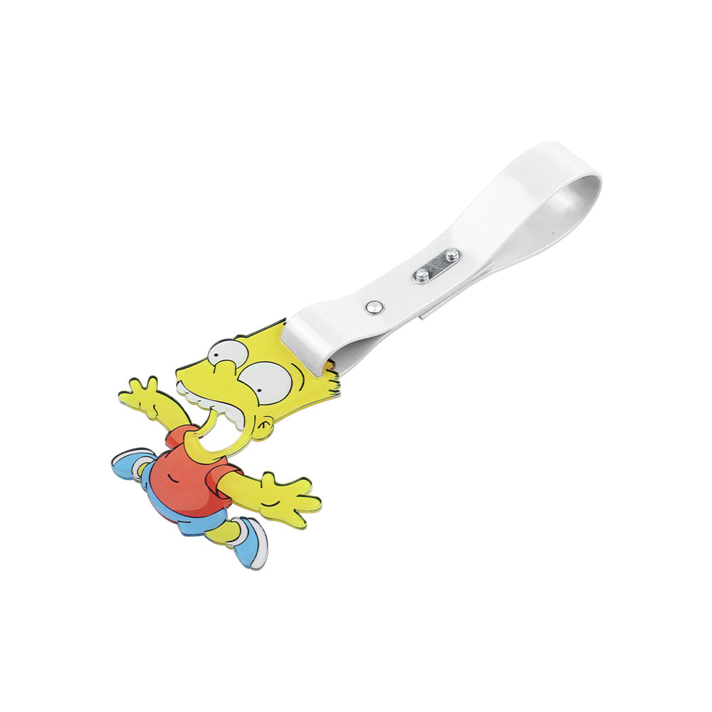 Brand New Bart Simpsons JDM TSURIKAWA Ring Subway Train Bus Handle White Strap Charm Drift