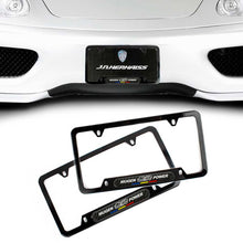 Load image into Gallery viewer, Brand New Universal 2PCS Mugen Glossy Black Metal License Plate Frame