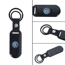 Load image into Gallery viewer, Brand New Universal 100% Real Carbon Fiber Keychain Key Ring For Volkswagen