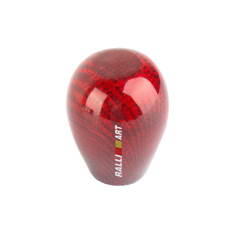 Brand New Universal Ralliart Red Real Carbon Fiber Manual Gear Stick Shift Knob Shifter M8 M10 M12